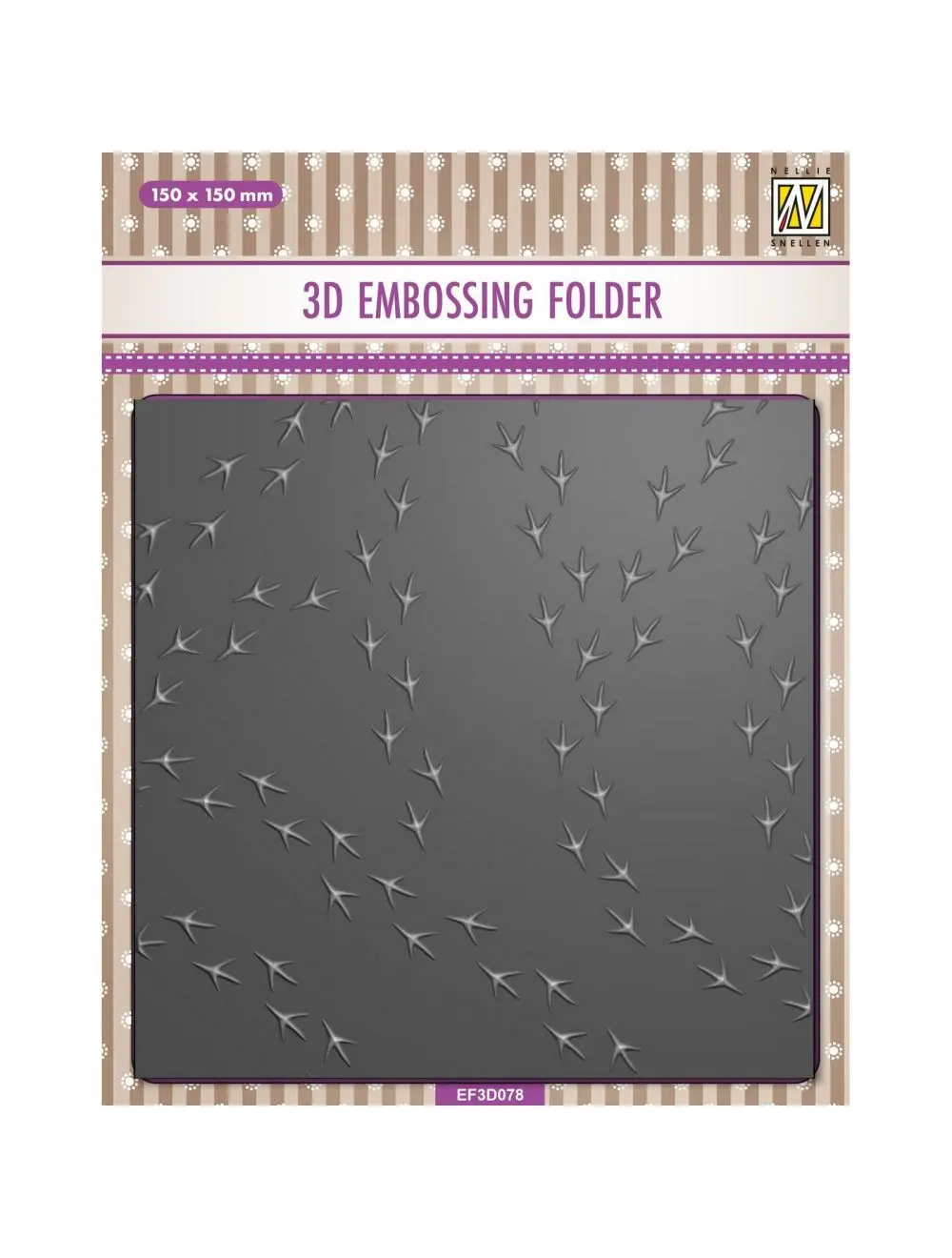Nellie's Choice - 3D Embossing Folder Birdfeet 1