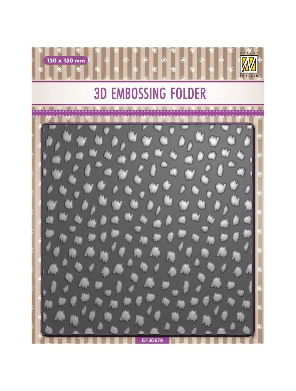 Nellie's Choice - 3D Embossing Folder Cheetah 1