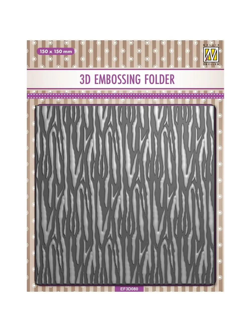 Nellie's Choice - 3D Embossing Folder Zebra 1