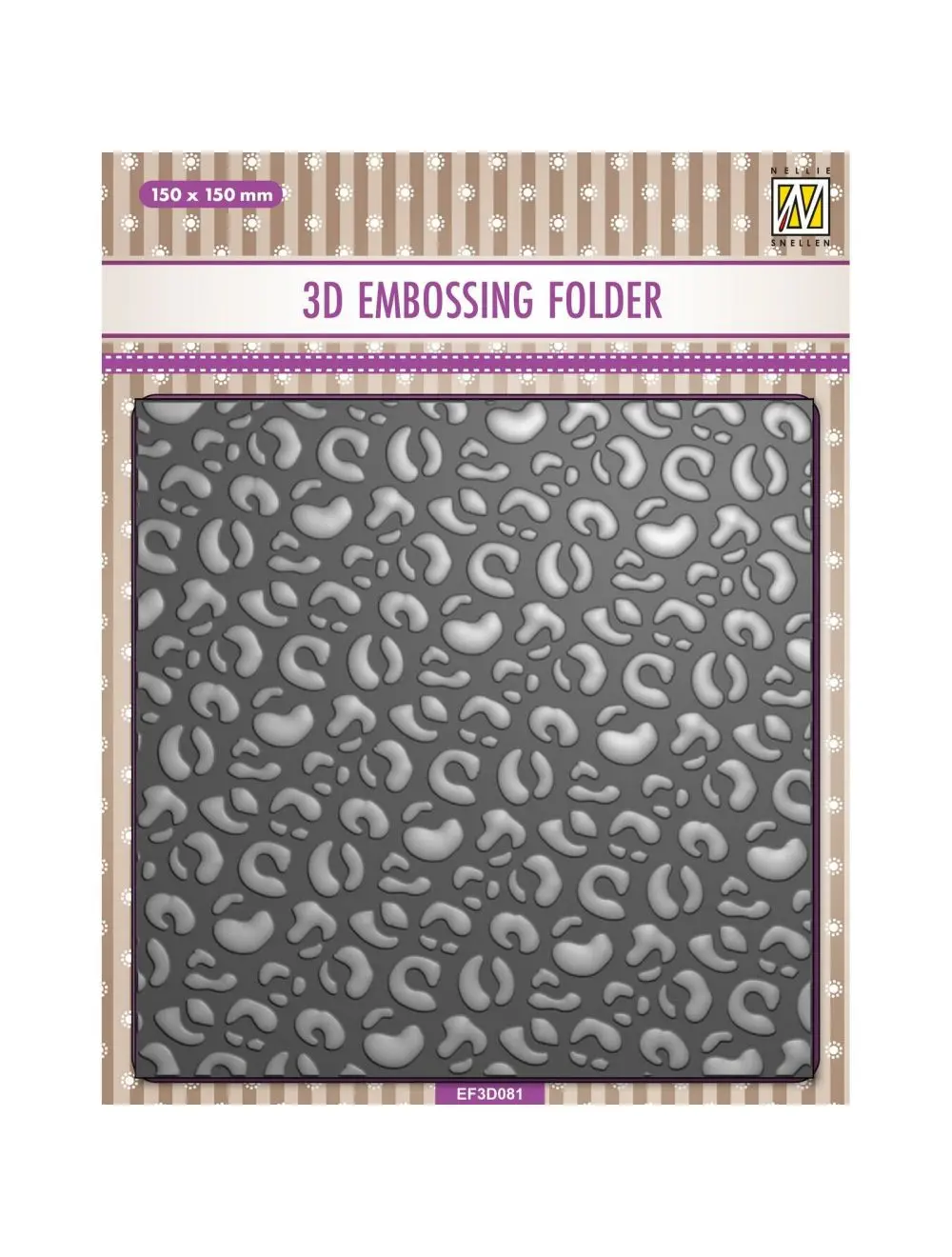 Nellie's Choice - 3D Embossing Folder Leopard 1