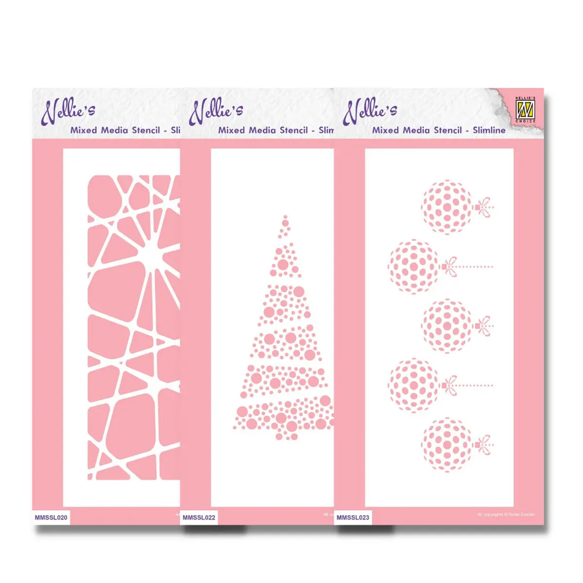 Slim Line Mixed Media Stencil Set 1