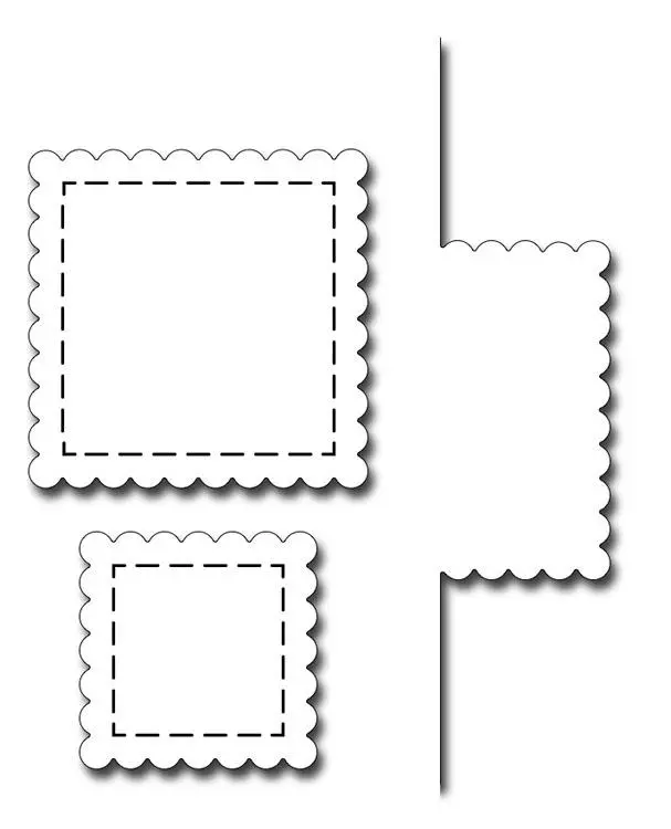 Frantic Stamper Precision Die - Bump Card Scalloped Square 1