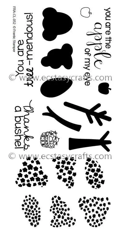 Frantic Stamper Clear Stamp Set - Lollipop Trees 1
