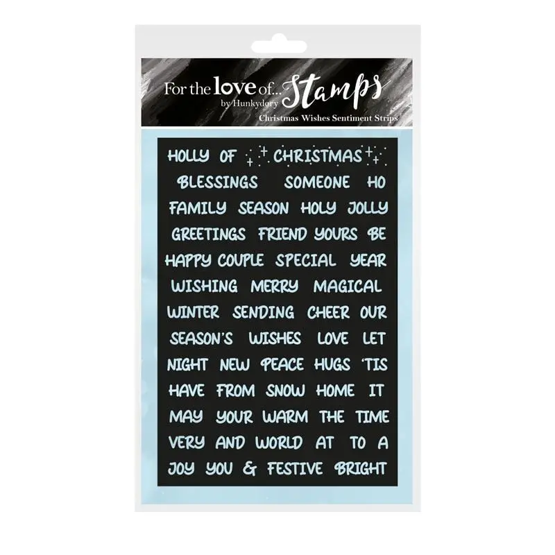 For The Love Of Stamps - Christmas Wishes Sentiment Strips 1