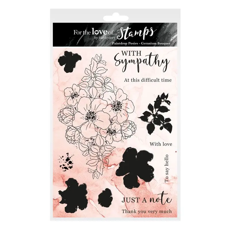 For The Love Of Stamps - Geranium Bouquet A5 Stamp Set 1