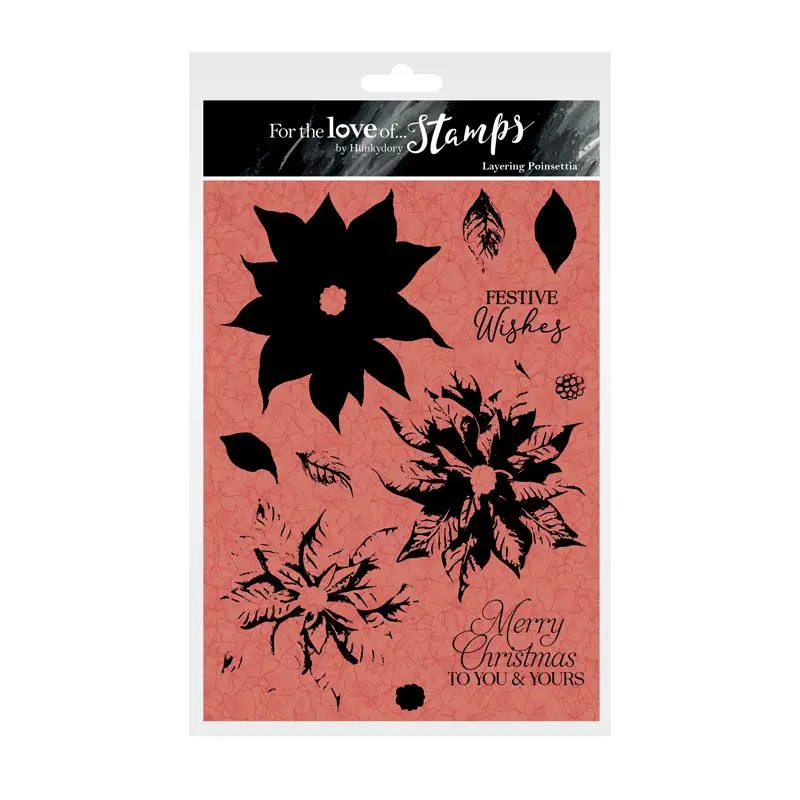 For The Love Of Stamps - Layering Poinsettia A5 Stamp Set 1