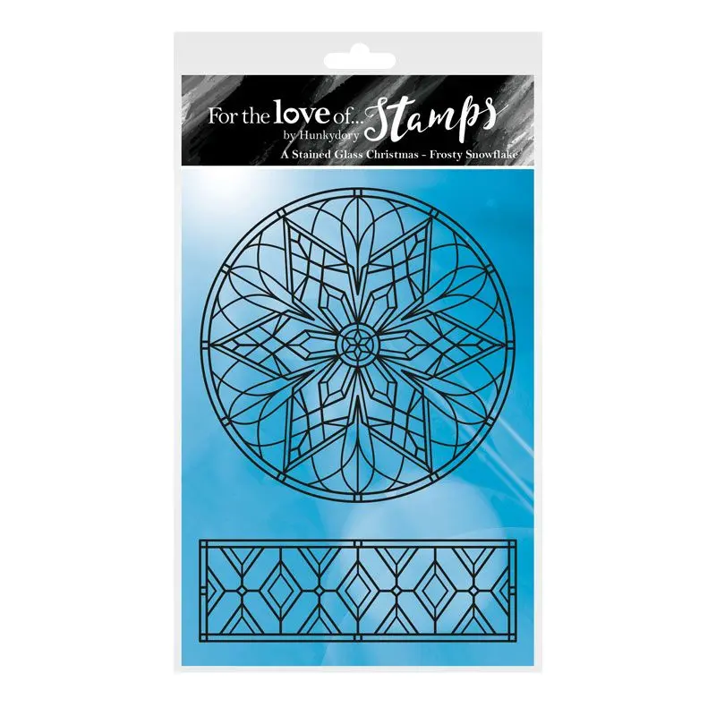 For The Love Of Stamps - A Stained Glass Christmas - Frosty Snowflake 1