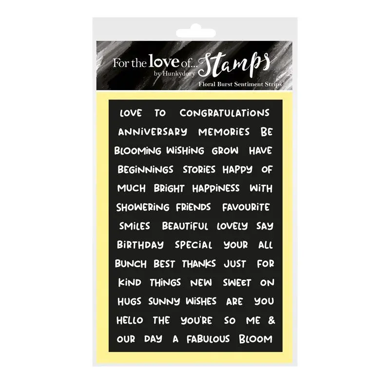 For The Love Of Stamps - Floral Burst Sentiment Strips 1