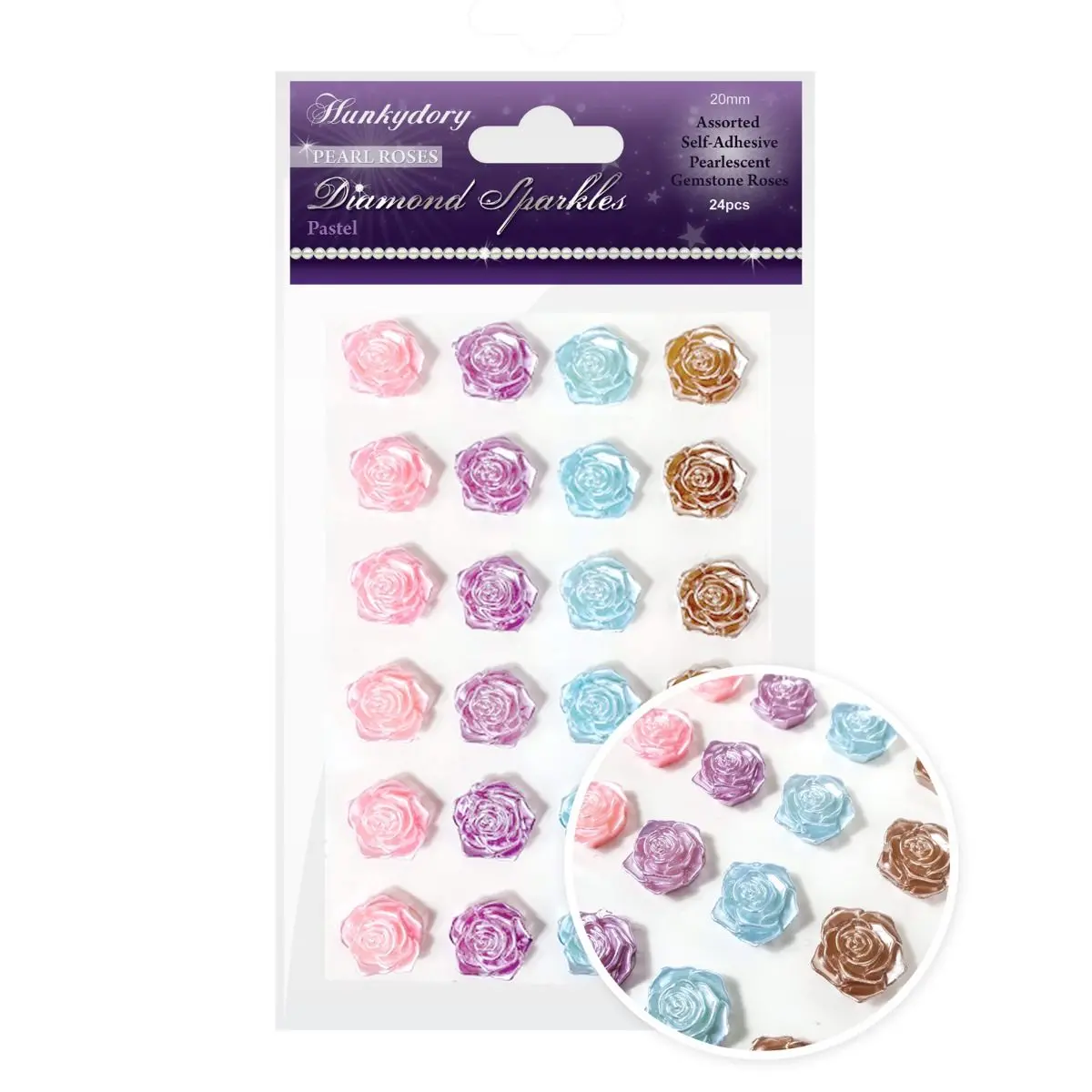Diamond Sparkles Gemstones - Pearl Roses - Pastel Colours 1