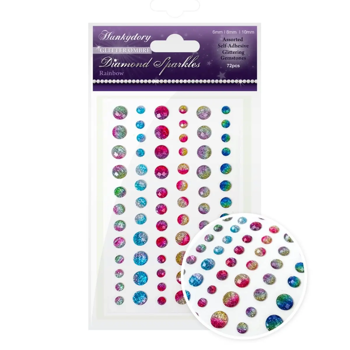 Diamond Sparkles Gemstones - Glitter Ombre - Rainbow 1