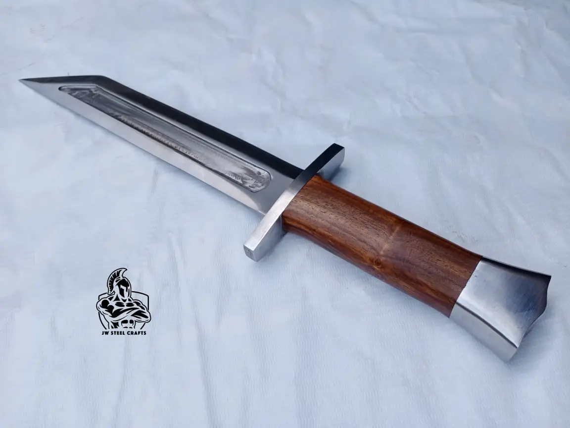 Hand Made Seax Knife With Wood Handle 1