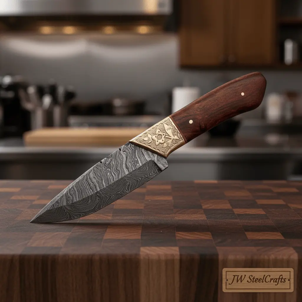 Handmade Damascus Petty Knife For Precise Kitchen Work 1