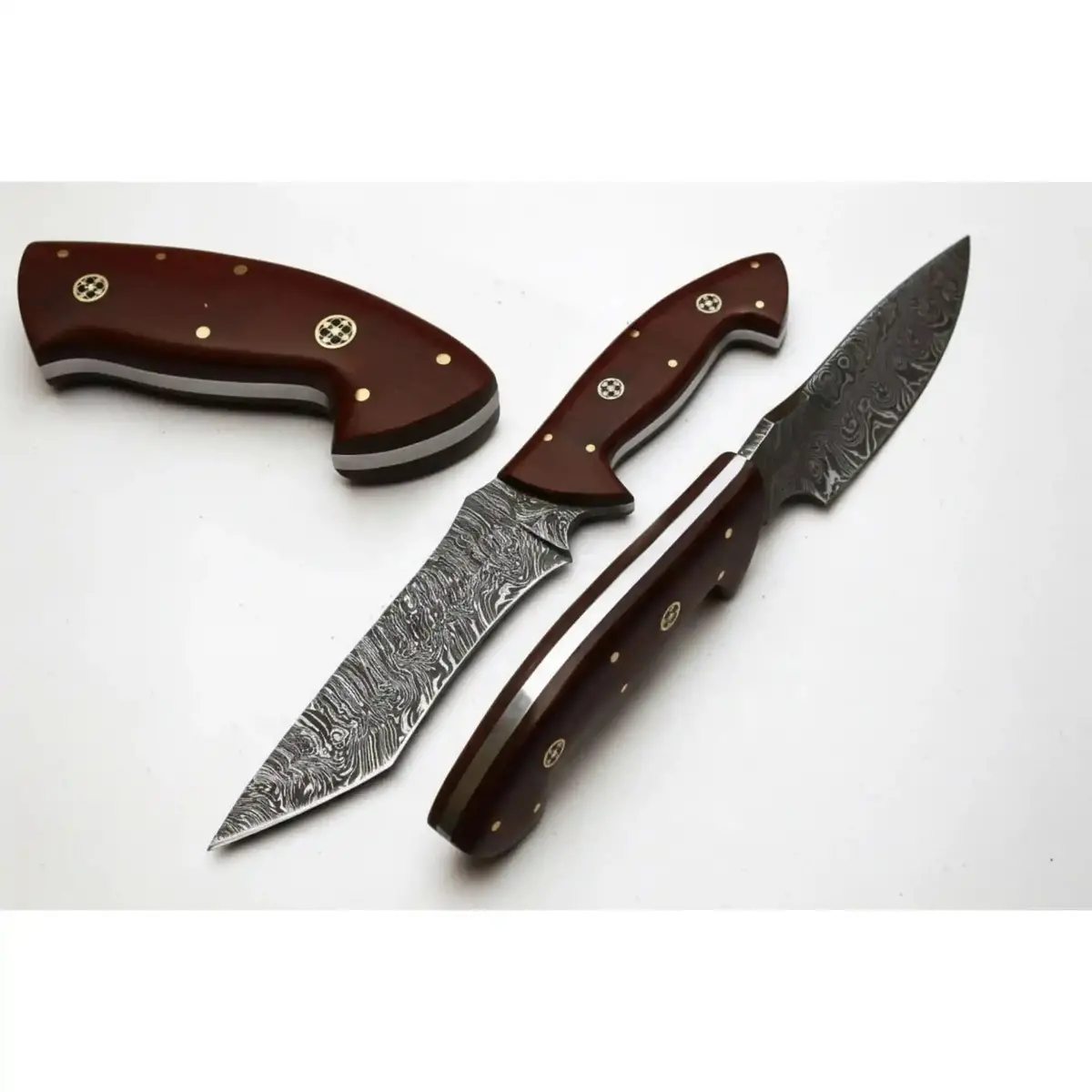 Handmade Damascus Steel Hunting Skinner Knife - 10.00 Inches/  Fixed Blade Knife 1