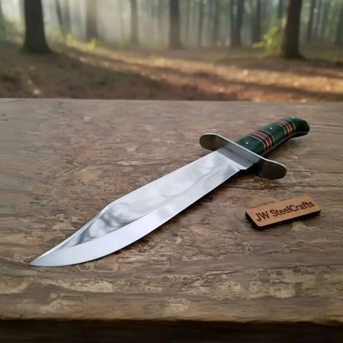 Handmade Sheffield Clip Point Bowie Knife Polished Steel Custom Handle 1