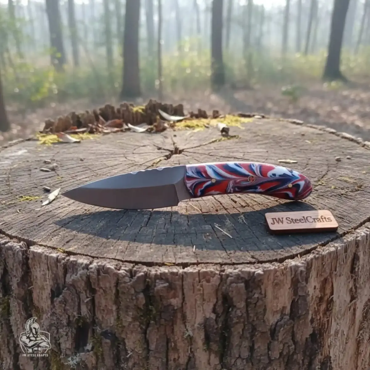 Handmade Skinner Knife Resin Handle Fixed Blade Hunting Knife Jw Steelcrafts 1