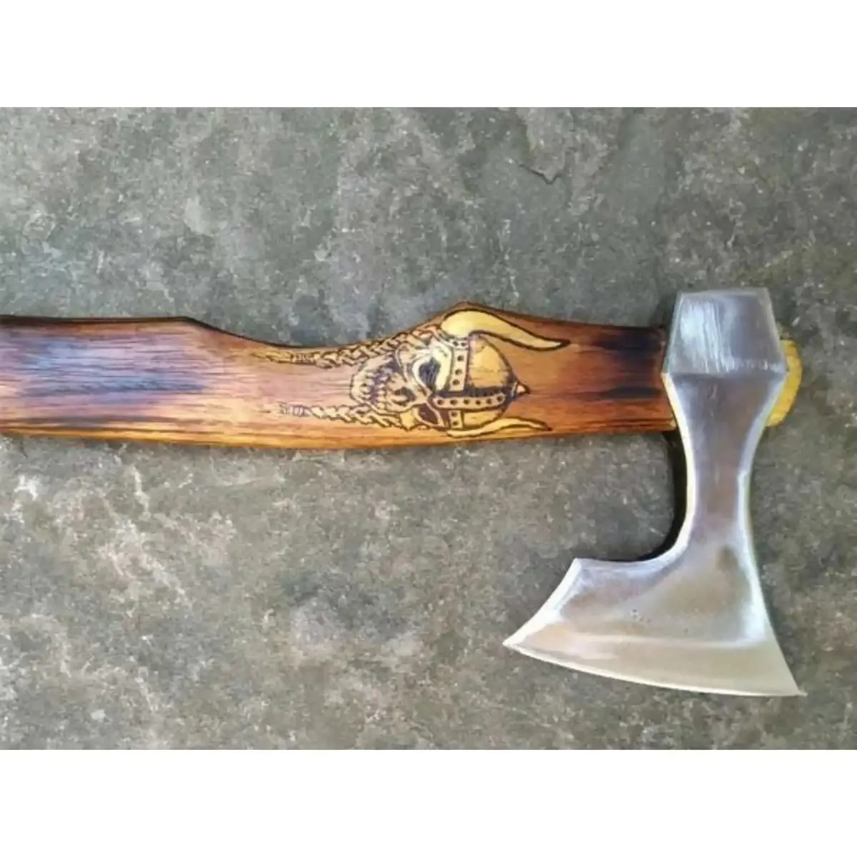 Handmade Viking Bearded Axe – Stainless Steel Head With Engraved Hardwood Handle | Jw Steelcrafts 1
