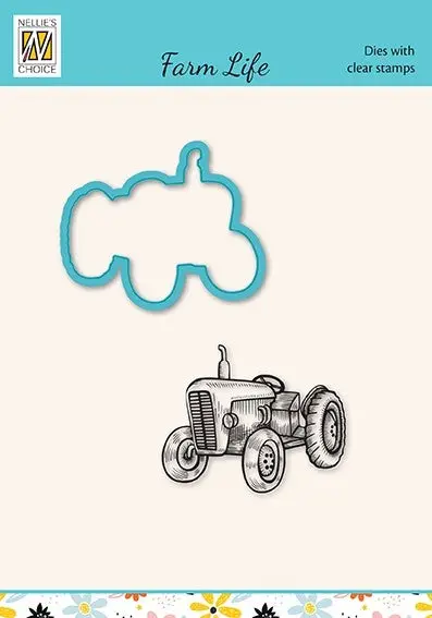 Nellies Choice Die & Stamp Set - Farm Life - Tractor 1
