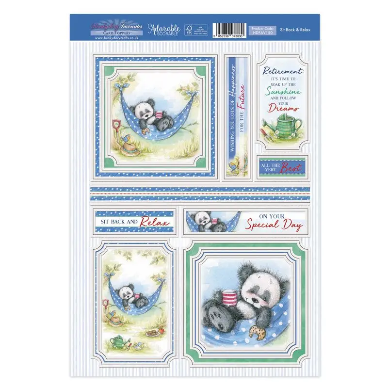 Hunkydory Favourites Toppers - Sit Back & Relax 1