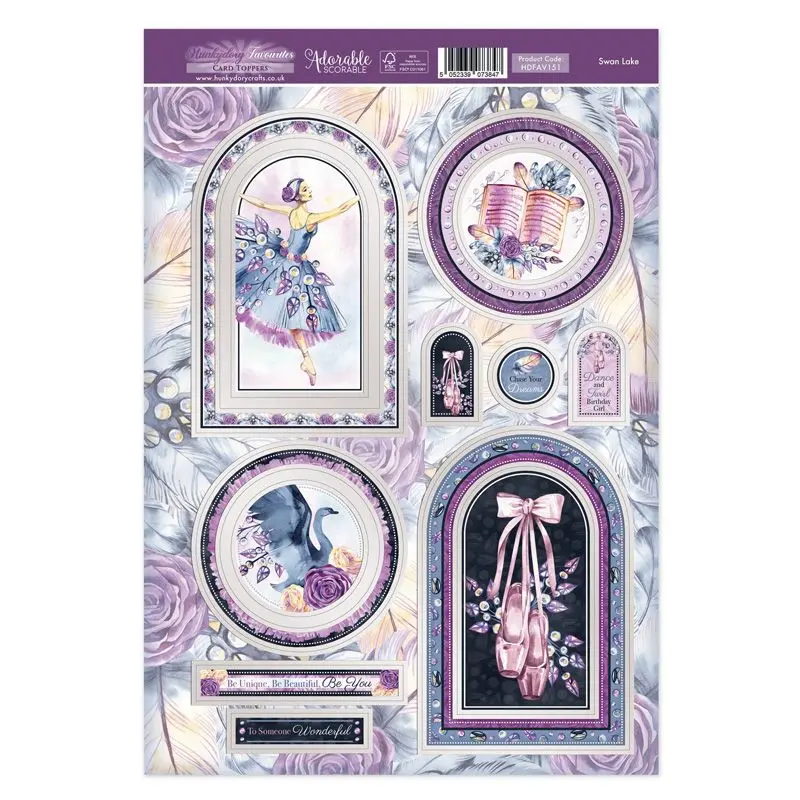 Hunkydory Favourites Toppers - Swan Lake 1