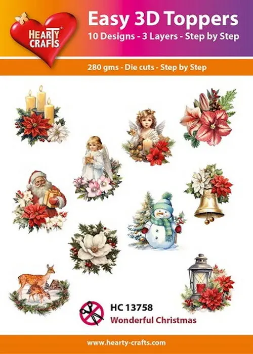 Hearty Crafts - Easy 3D-Toppers Wonderful Christmas 1