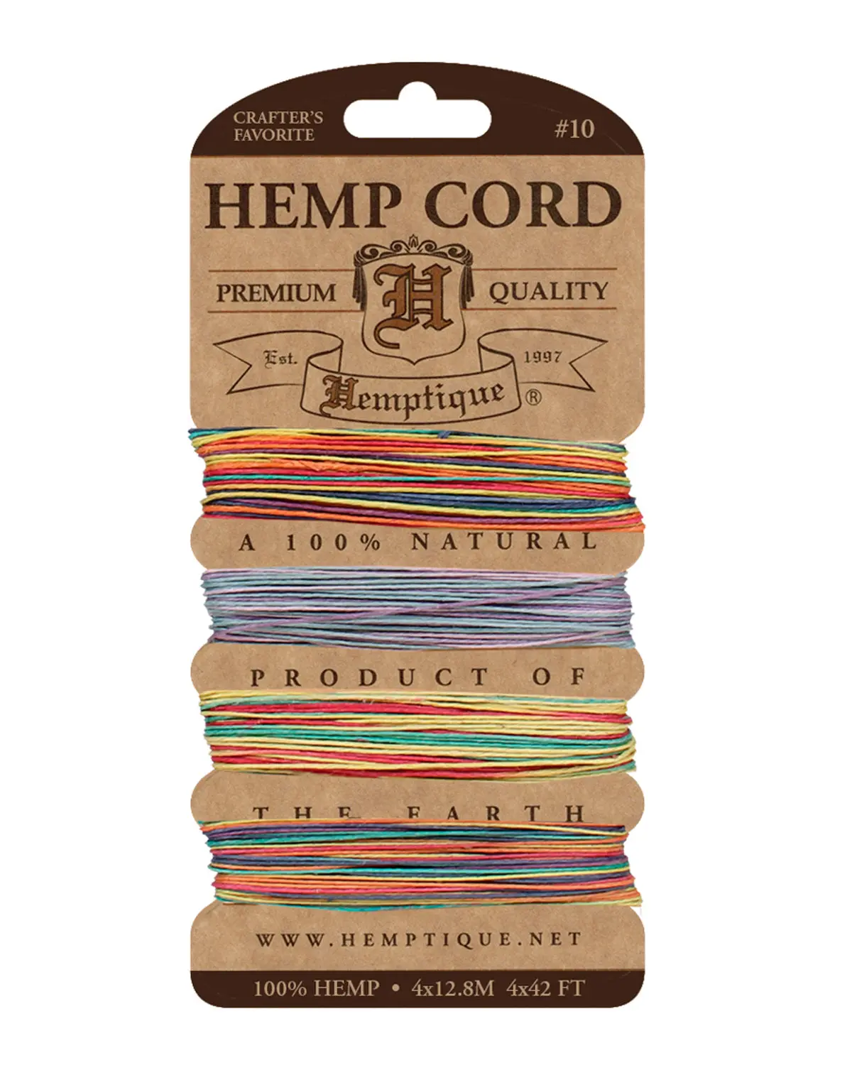 Hemptique #10 Variegated Hemp Cord Card Set - Variegated 2 1