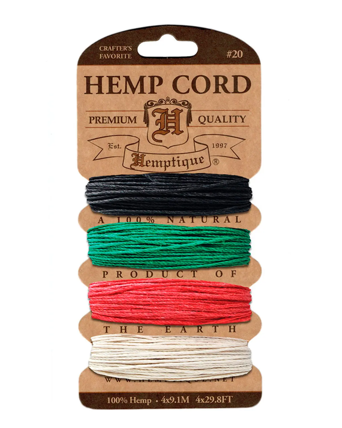 Hemptique #20 Hemp Cord Card Set 1