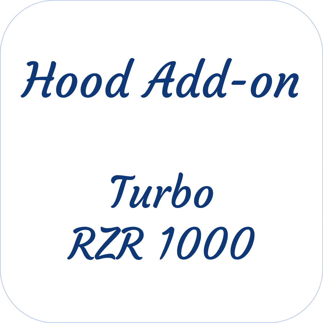 Turbo Rzr 1000 Hood 1