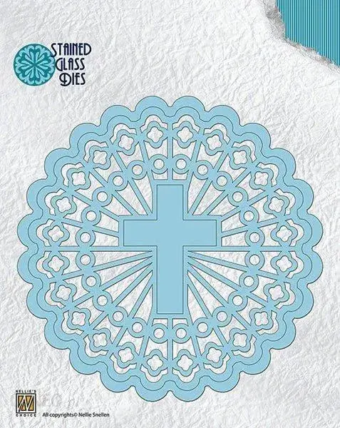 Stained Glass Dies "Round With Shining Cross" 1