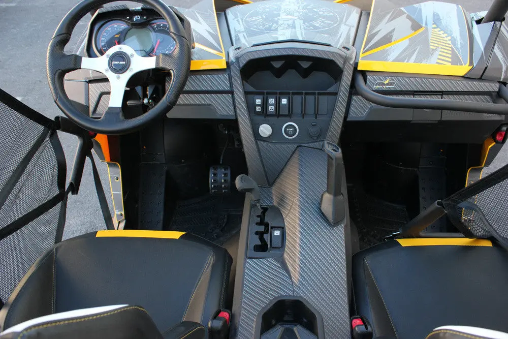 Can Am Maverick Carbon Fiber Dash Graphics 1