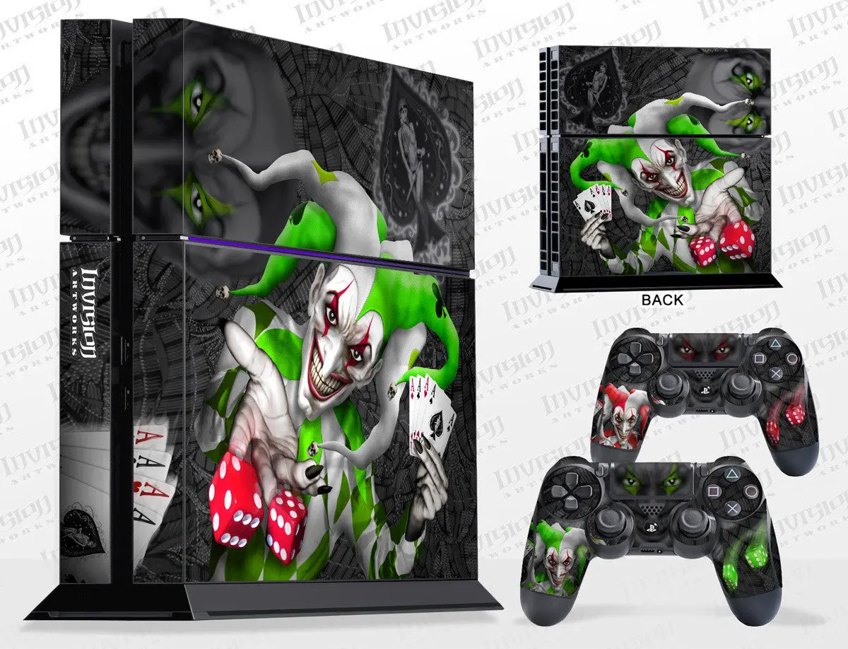 Sony Playstation 4 Graphics - Console Skin With 2 Controller Skins - The Joker 1