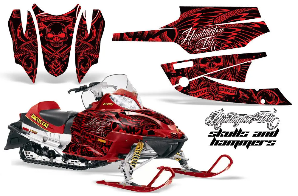 Arctic Cat Firecat Sabercat Sled Snowmobile Wrap Graphic Kit 1
