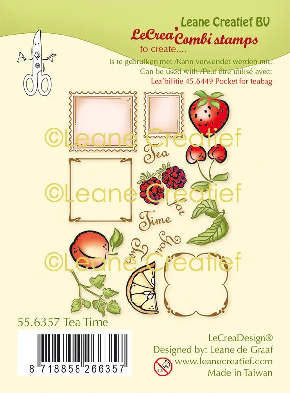 Lecreadesign Combi Clear Stamp Tea Time 1