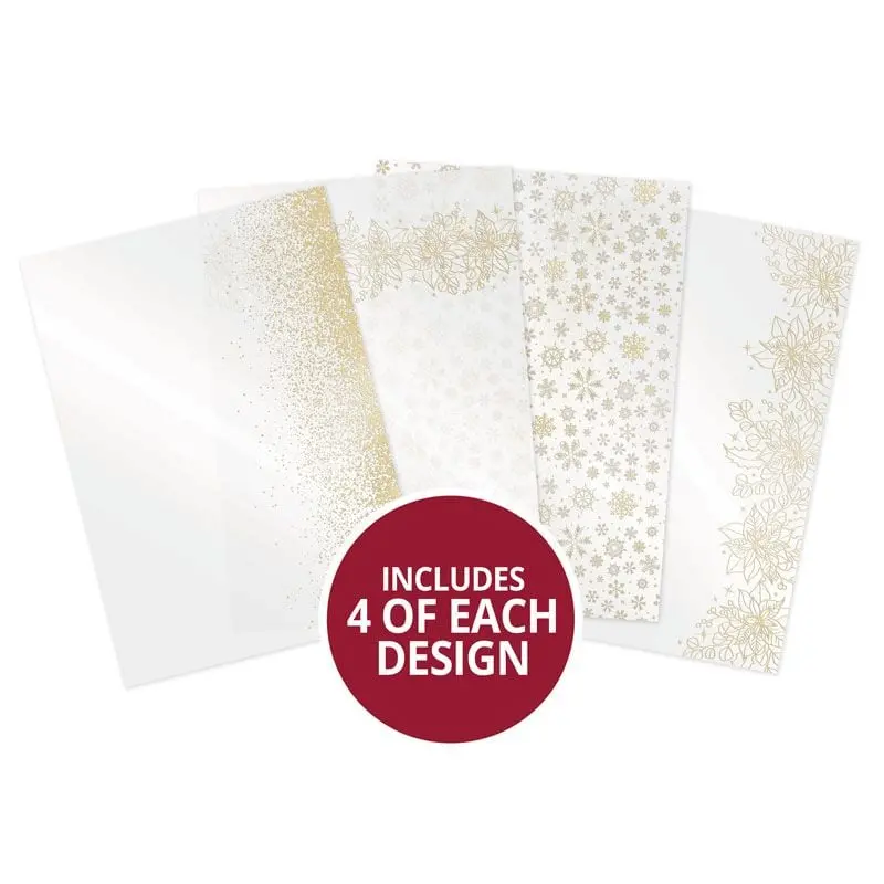 Poinsettia Sparkle Luxury Foiled Acetate 1