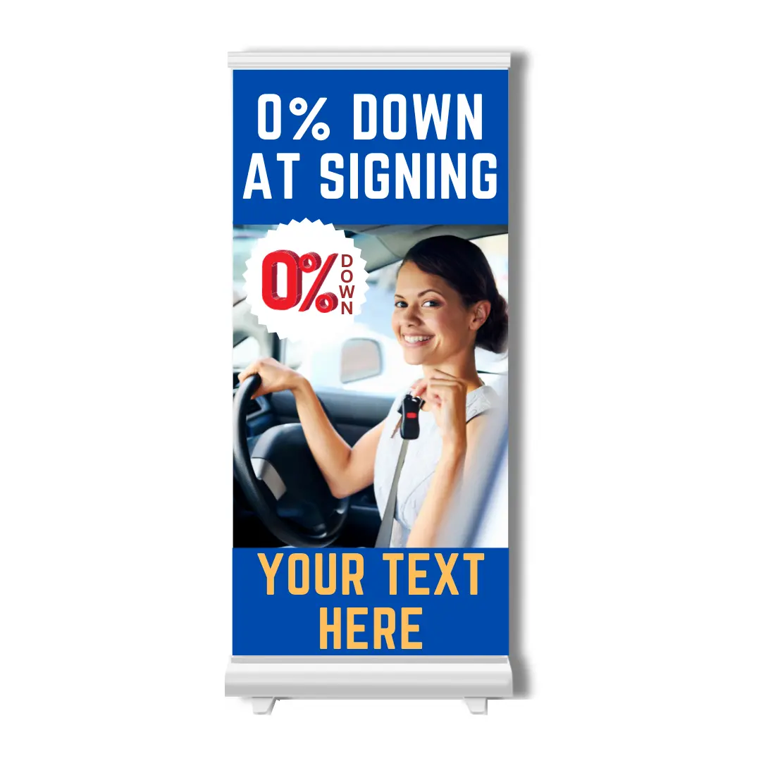 Custom Pop-Up Banner With Stand 33" X 78" 1