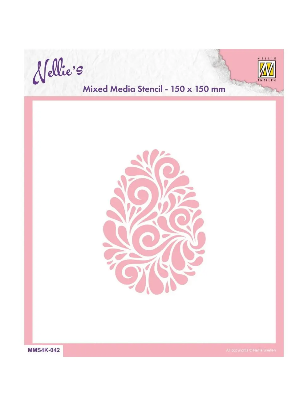 Nellie Snellen • Stencil 15X15cm Doodle Egg 1