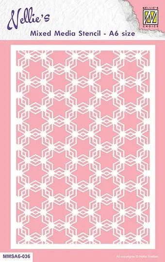 Nellie's Choice Mixed Media Stencil A6 Size - Star-1 1