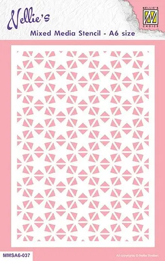 Nellie's Choice Mixed Media Stencil A6 Size - Star-2 1