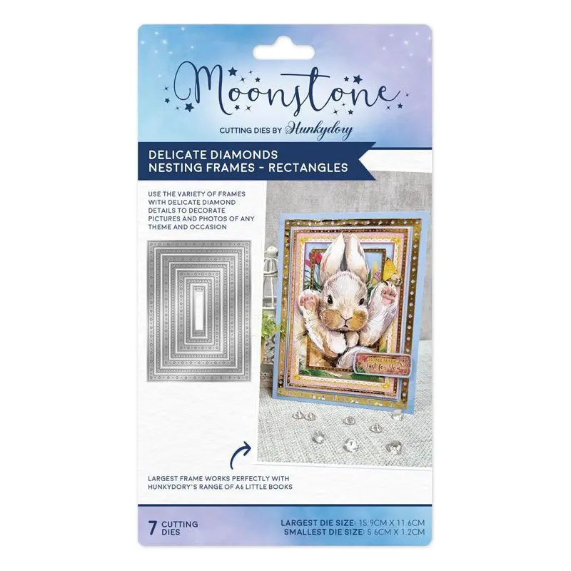 Moonstone Dies - Delicate Diamonds Nesting Frames - Rectangles 1