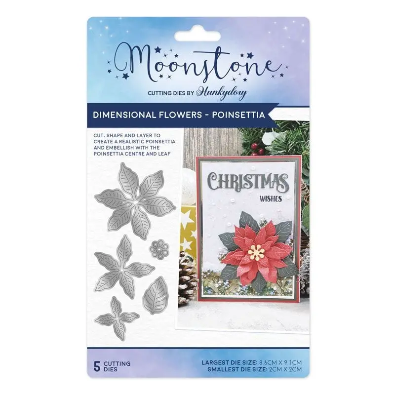 Moonstone Dies - Dimensional Flowers - Poinsettia 1