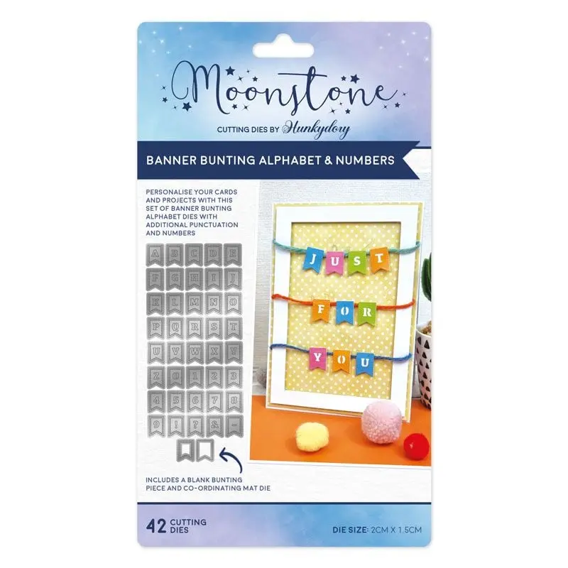 Moonstone Dies - Banner Bunting Alphabet 1