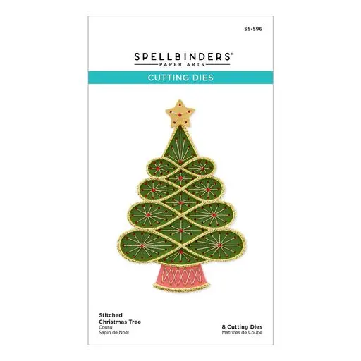 Stitched Christmas Tree Etched Dies From The Christmas Collection 1