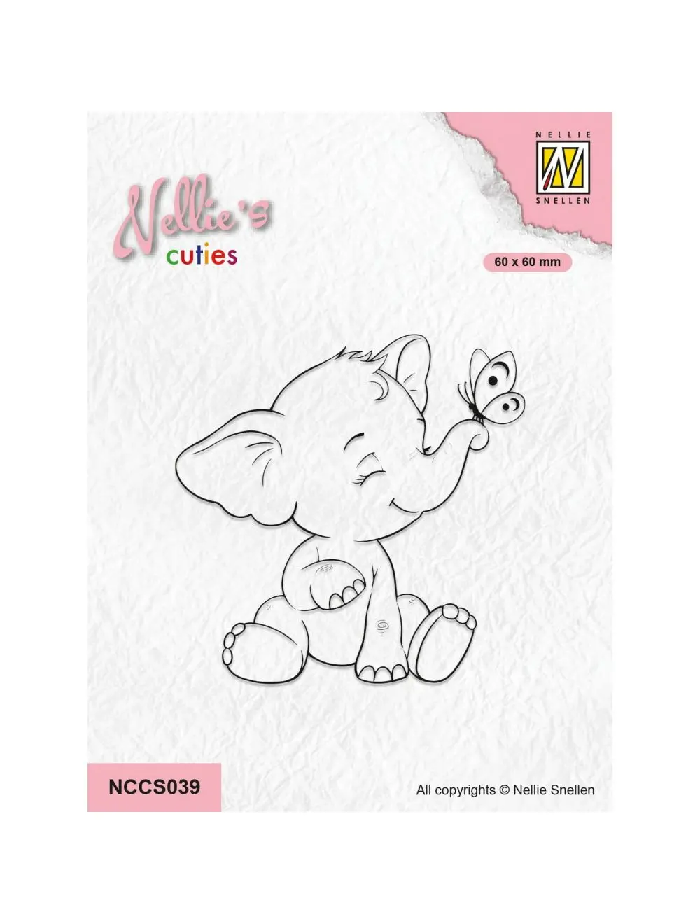 Nellie's Cuties Clear Stamp Elephant 1