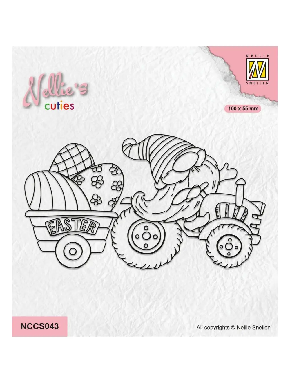 Nellie Snellen • Nellie's Cuties Clear Stamp Easter Gnome On 1