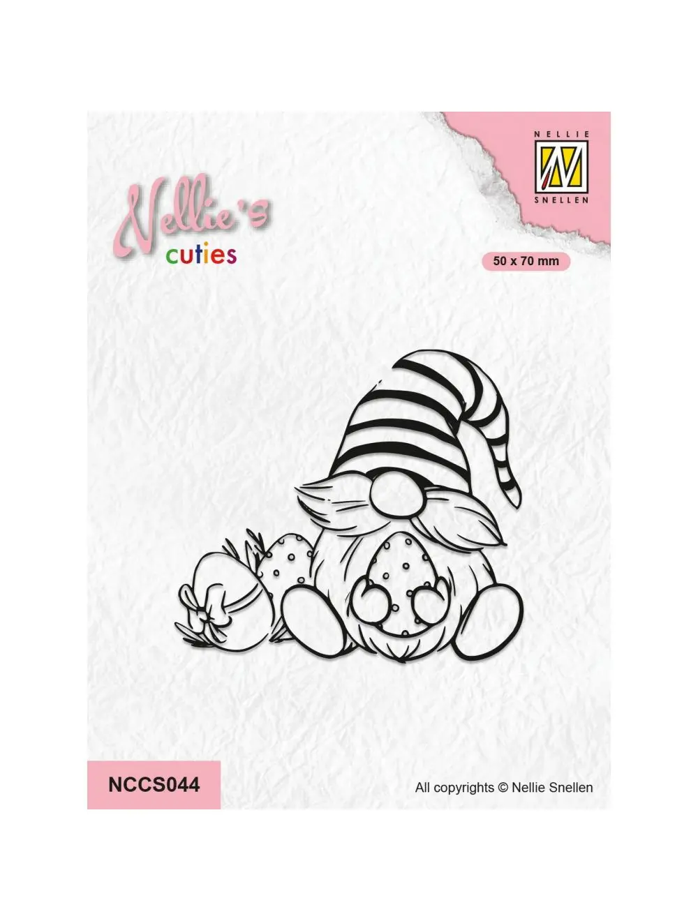 Nellie's Cuties Clear Stamp Easter Gnome 50X70mm 1