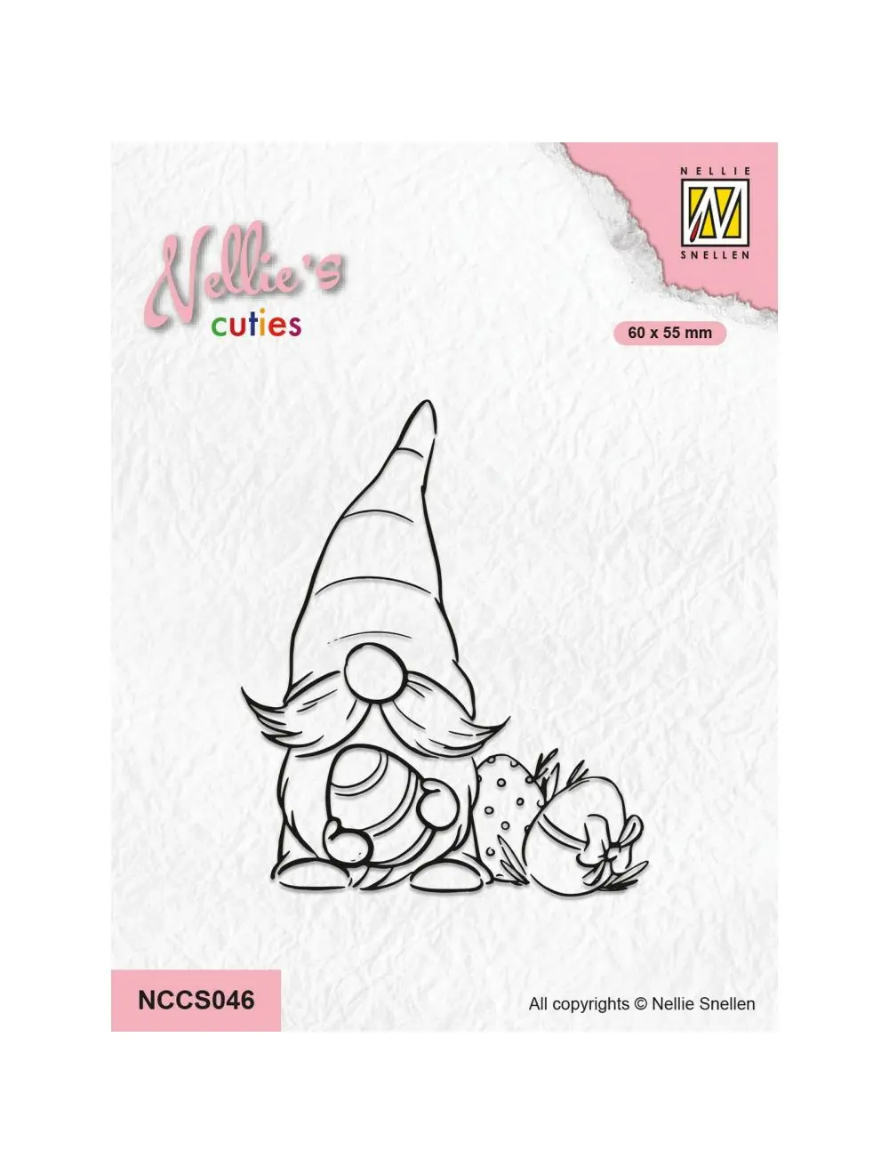 Nellie's Cuties Clear Stamp Easter Gnome 60X55mm 1