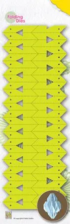 Nellie's Rosette Folding Die - Dimensional Oval Ball 1
