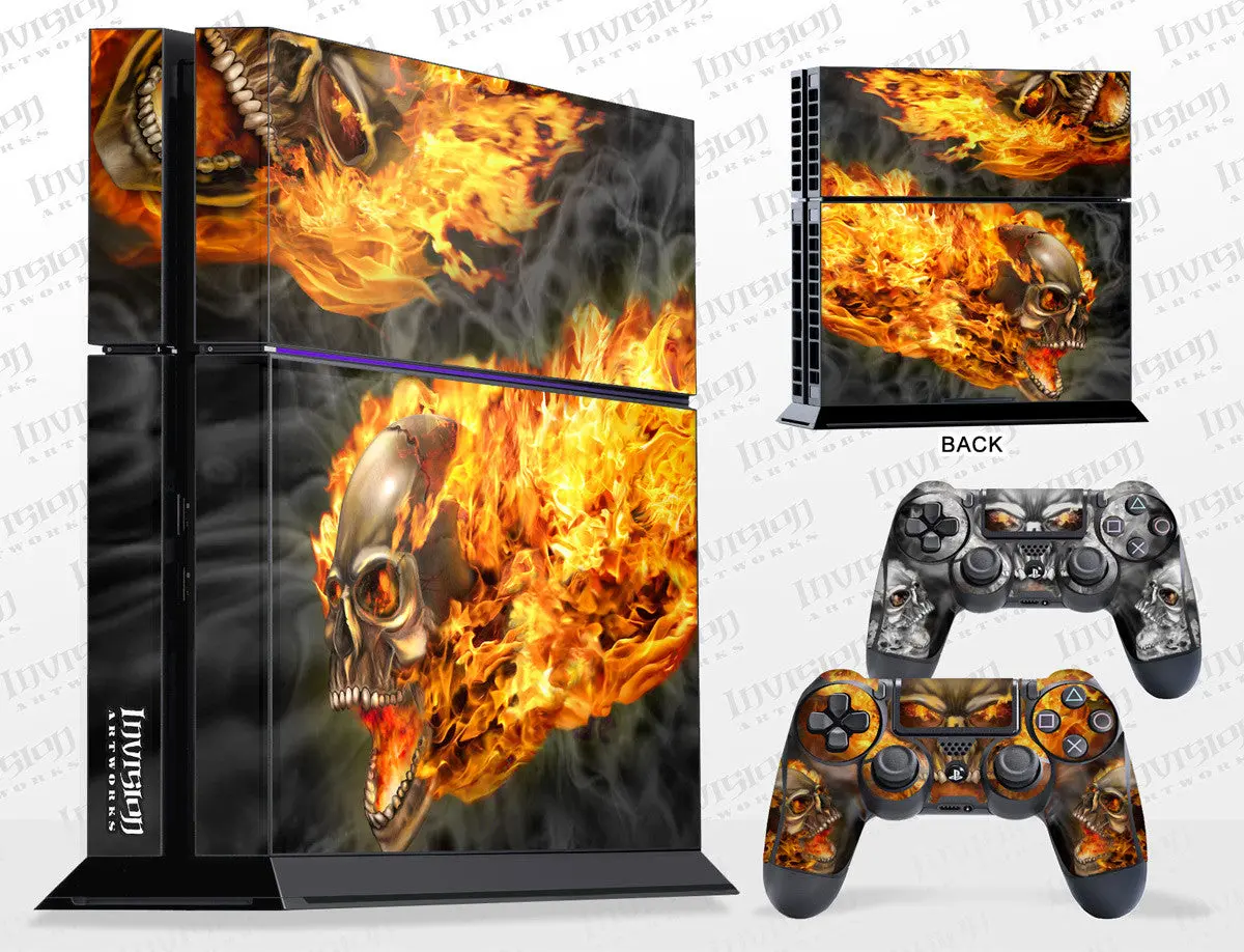 Sony Playstation 4 Graphics - Console Skin With 2 Controller Skins - Nitro 1