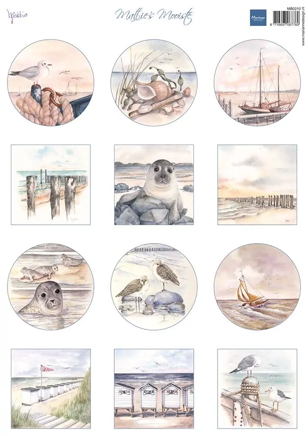 Marianne Design A4 Cutting Sheet - Mattie's Mini's - Beach 1