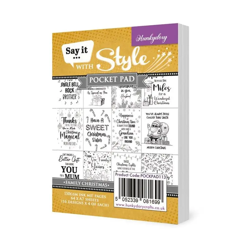 Say It With Style Pocket Pads - Family Christmas 1