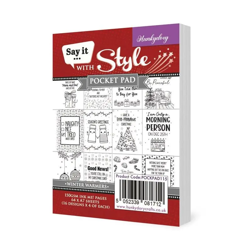 Say It With Style Pocket Pads - Winter Warmers 1